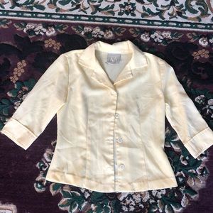 Vintage Light Yellow Blouse